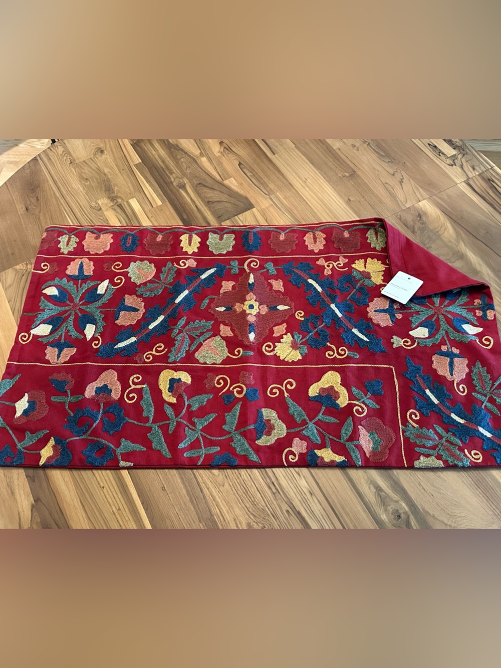 Suzani Embroidered Pillow Cover